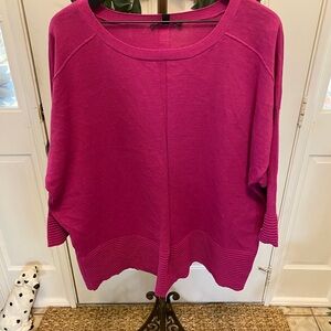 Cyrus Colorful Longline Knit Top 3/4 Sleeves 2X